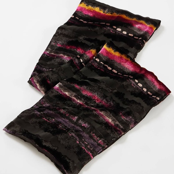 J.Jill NEW Velvet Burnout Watercolor Scarf NWT - Picture 2 of 9